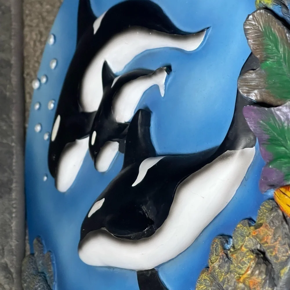 Christian Riese Lassen The Sacred Pools - Stepping Stone 3D Wall Plaque Orcas